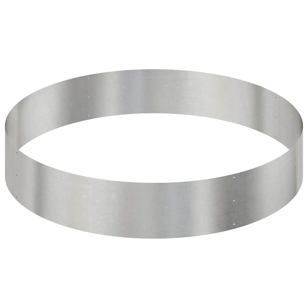 VidaXL Tuin Bloempot Zilver 120 x 120 x 20 cm Roestvrij staal