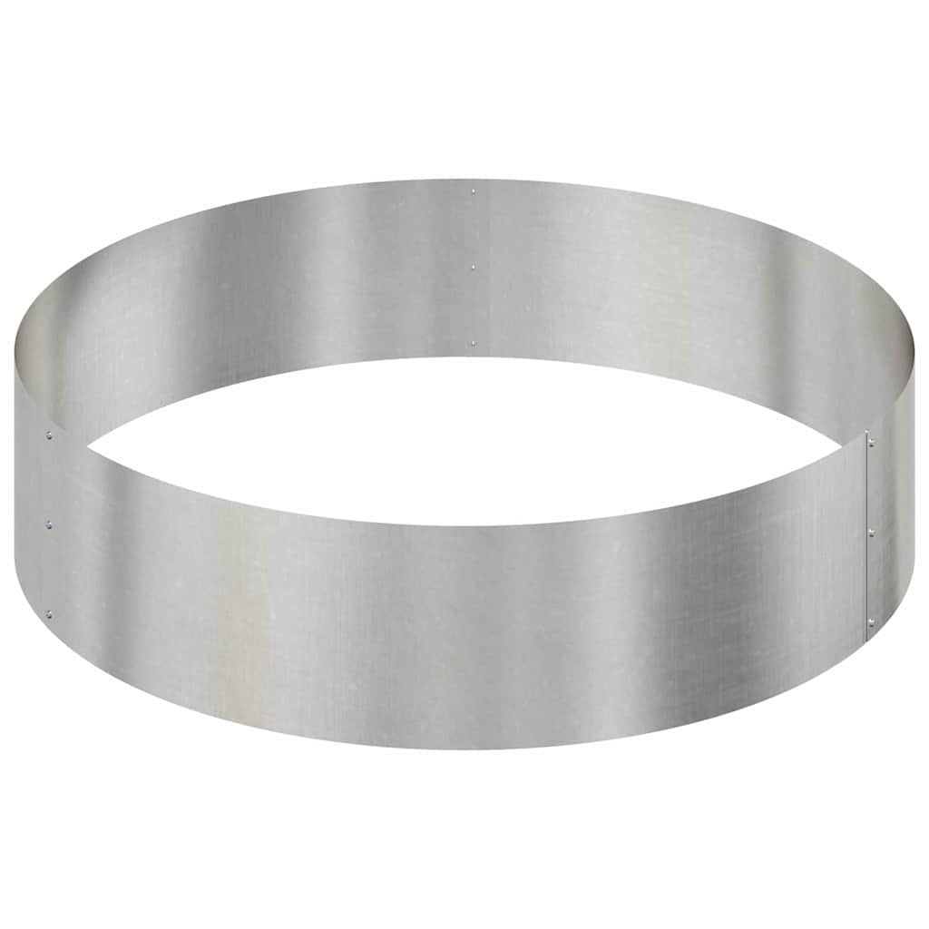 VidaXL Tuin Bloempot Zilver 90 x 90 x 20 cm Roestvrij staal