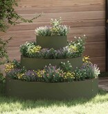 VidaXL Tuin Bloempot Olijf Groen 90 x 90 x 20 cm Koudgewalst staal