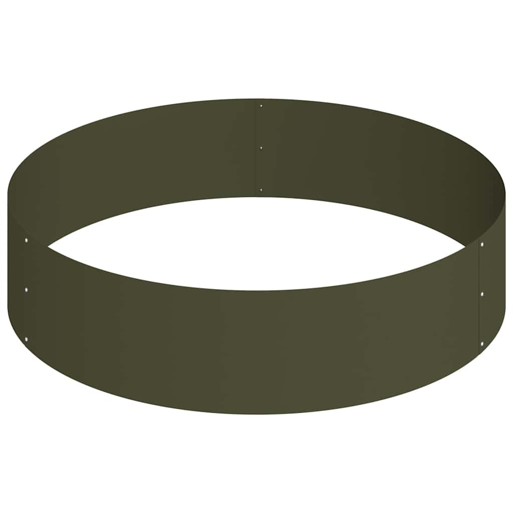 VidaXL Tuin Bloempot Olijf Groen 90 x 90 x 20 cm Koudgewalst staal