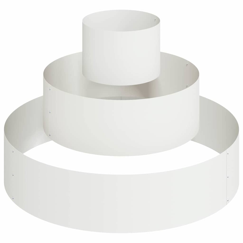 VidaXL Tuin Bloempot Wit 90 x 90 x 20 cm Koudgewalst staal