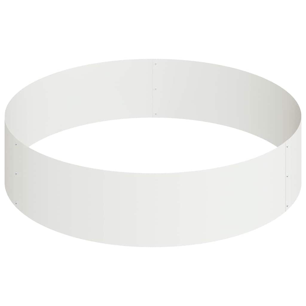 VidaXL Tuin Bloempot Wit 90 x 90 x 20 cm Koudgewalst staal