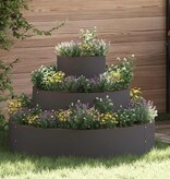 VidaXL Tuin Bloempot Zwart 90 x 90 x 20 cm Koudgewalst staal