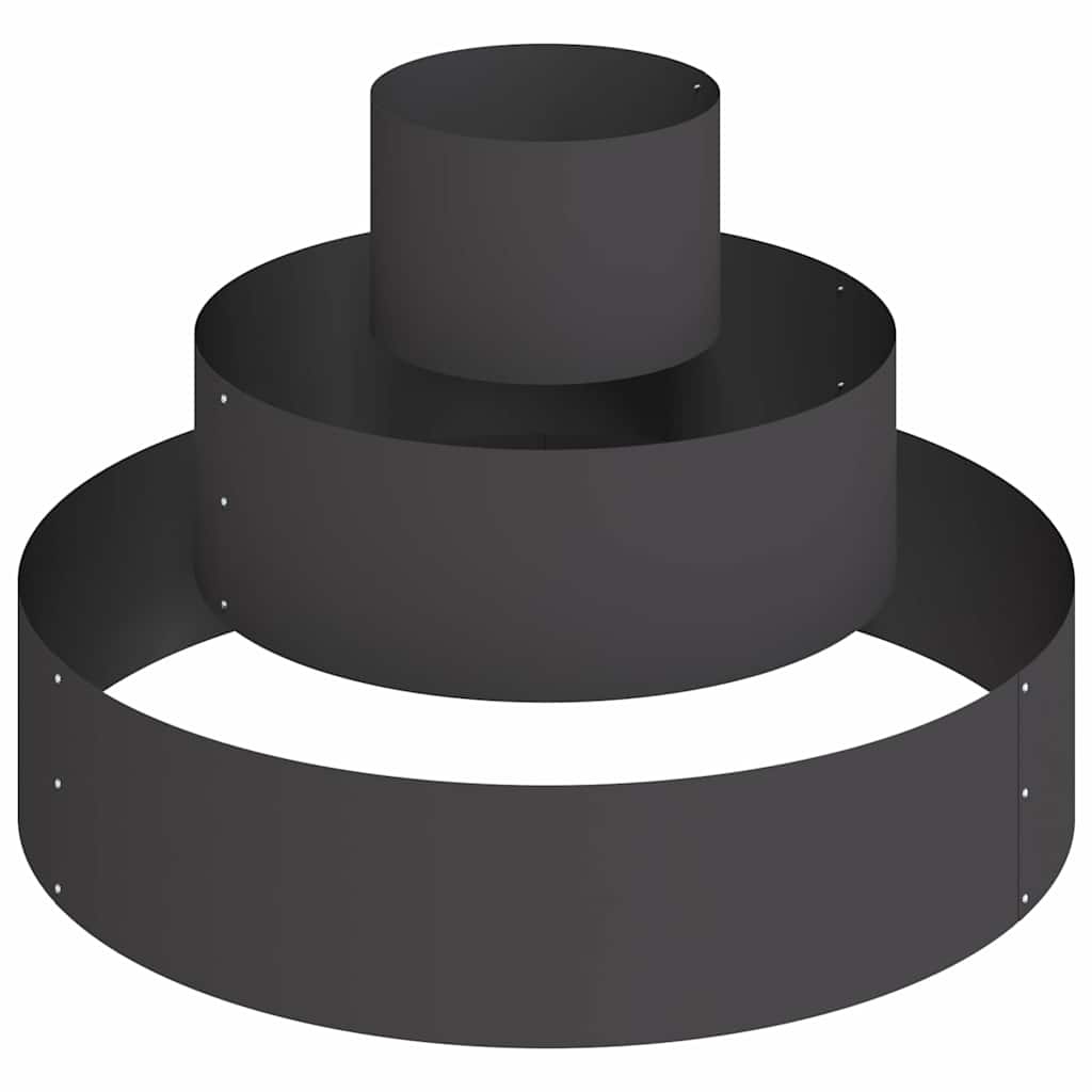 VidaXL Tuin Bloempot Zwart 90 x 90 x 20 cm Koudgewalst staal