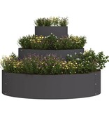 VidaXL Tuin Bloempot Zwart 90 x 90 x 20 cm Koudgewalst staal