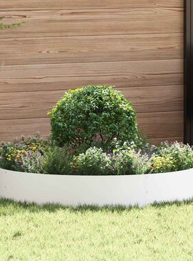 VidaXL Tuin Bloempot Wit 120 x 120 x 20 cm Koudgewalst staal