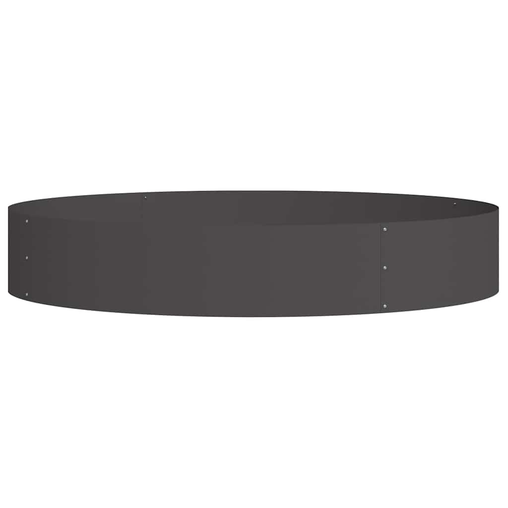 VidaXL Tuin Bloempot Zwart 120 x 120 x 20 cm Koudgewalst staal