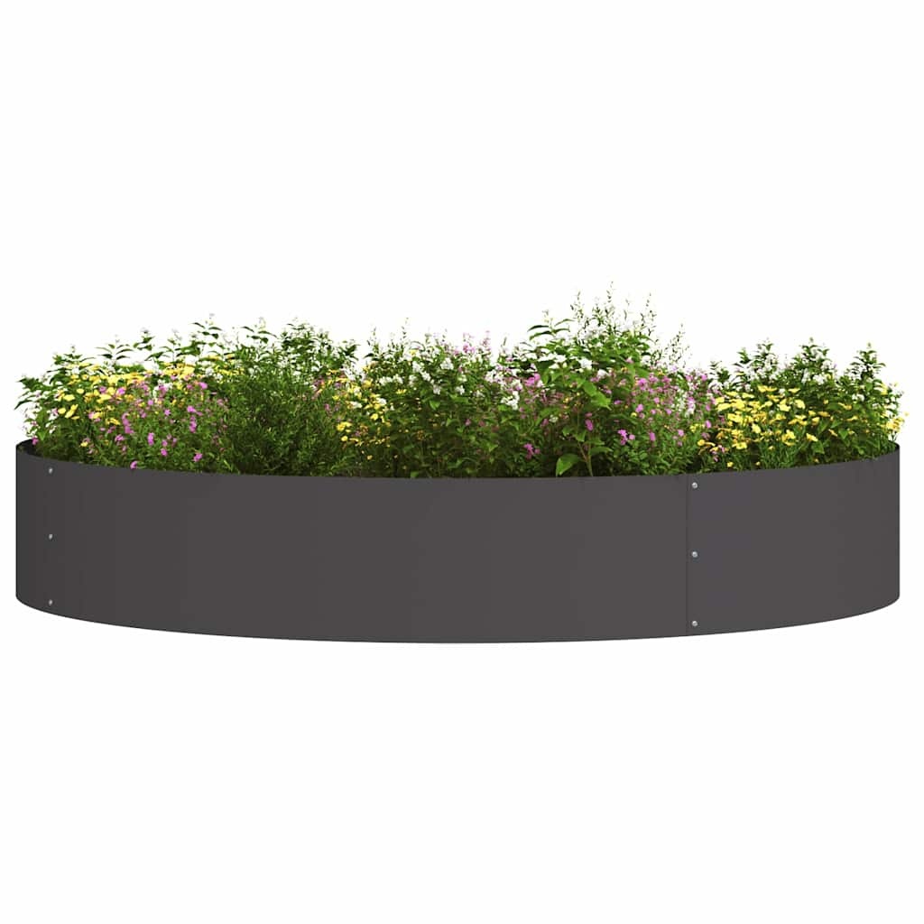 VidaXL Tuin Bloempot Zwart 120 x 120 x 20 cm Koudgewalst staal
