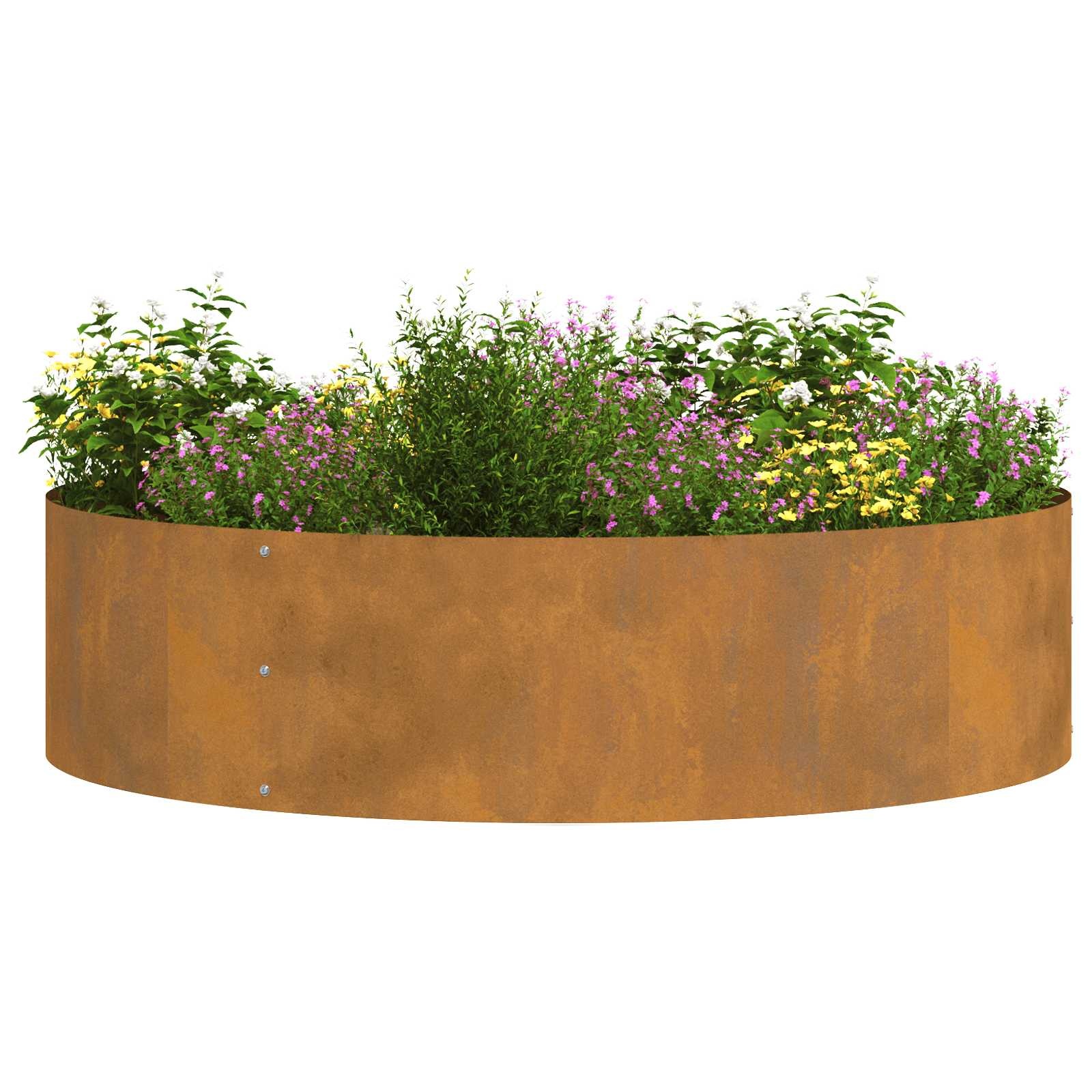 VidaXL Tuin Bloempot Bruin 80 x 80 x 20 cm Cortenstaal
