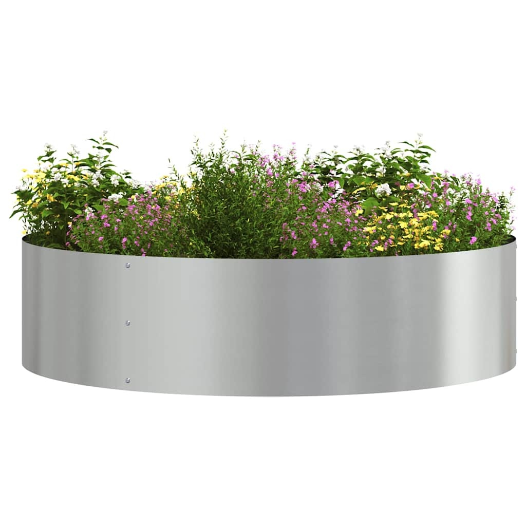 VidaXL Tuin Bloempot 5 pcs Zilver 80 x 80 x 20 cm Gegalvaniseerd staal