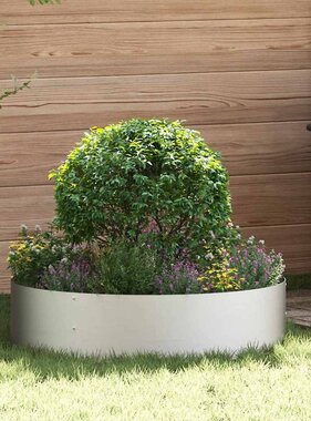 VidaXL Tuinplantbakken 5 pcs Zilver 80 x 80 x 20 cm Roestvrij staal