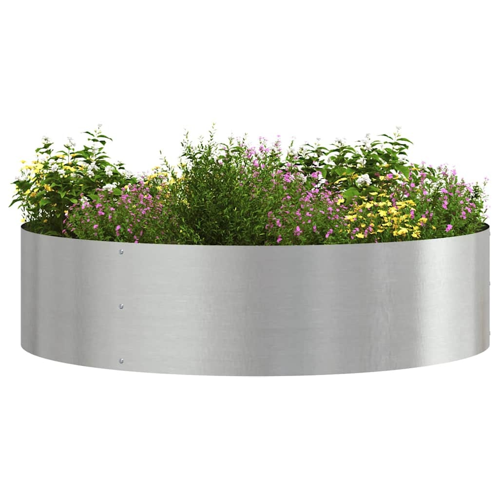 VidaXL Tuinplantbakken 5 pcs Zilver 80 x 80 x 20 cm Roestvrij staal