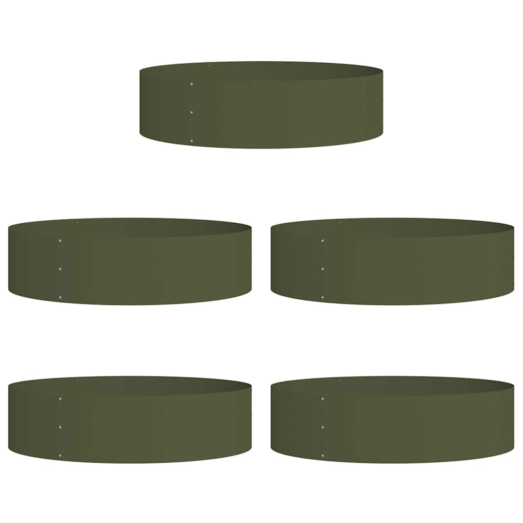 VidaXL Tuin Bloempot 5 pcs Olijf Groen 80 x 80 x 20 cm