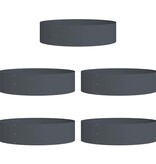 VidaXL Tuin Bloempot 5 pcs Antraciet 80 x 80 x 20 cm Koudgewalst staal