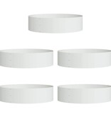 VidaXL Tuin Bloempot 5 pcs Wit 80 x 80 x 20 cm Koudgewalst staal