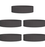 VidaXL Tuin Bloempot 5 pcs Zwart 80 x 80 x 20 cm Koudgewalst staal