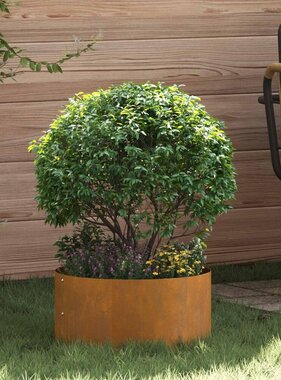 VidaXL Tuin Bloempot Bruin 40 x 40 x 20 cm Cortenstaal