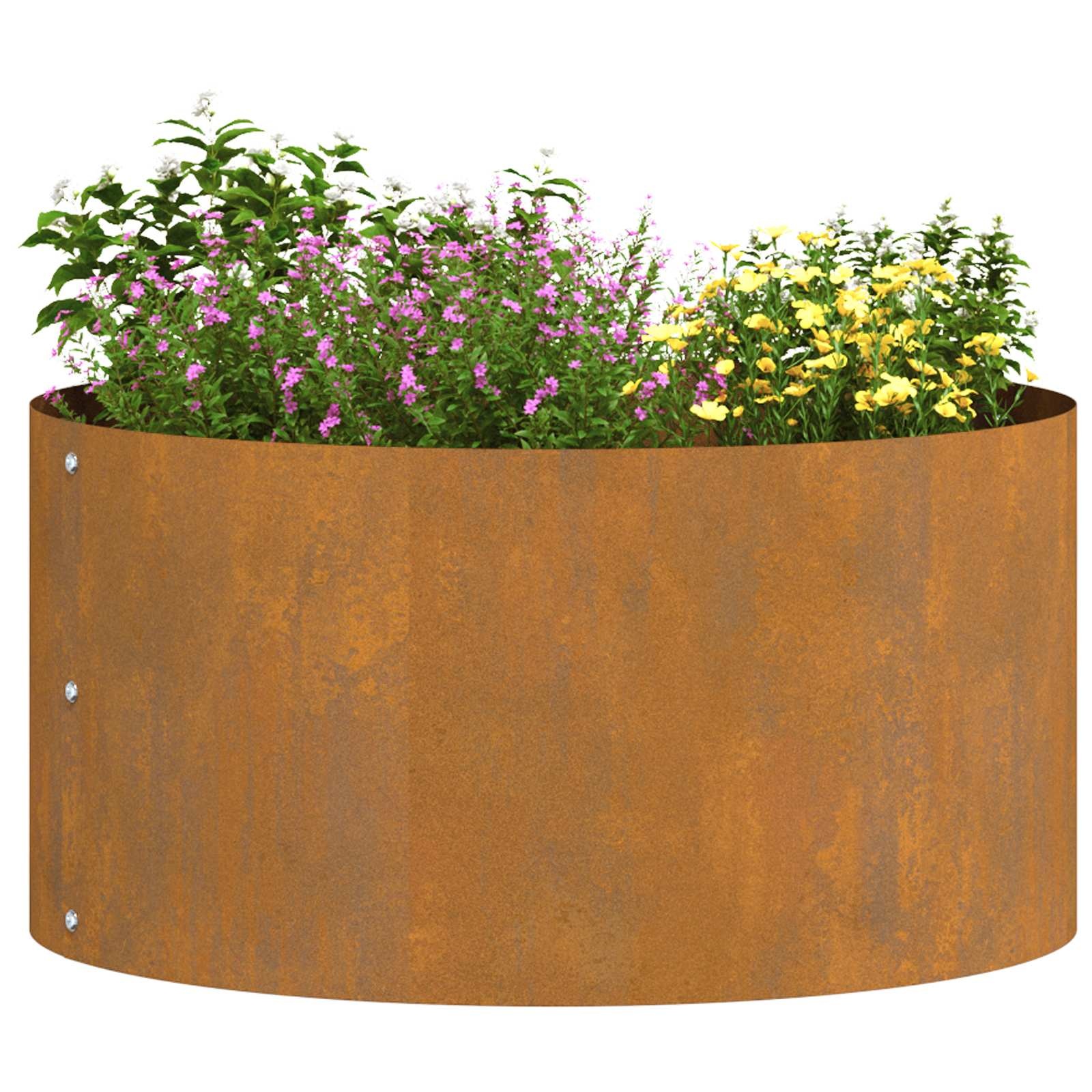 VidaXL Tuin Bloempot Bruin 40 x 40 x 20 cm Cortenstaal