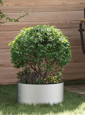 VidaXL Tuin Bloempot Zilver 40 x 40 x 20 cm Gegalvaniseerd staal