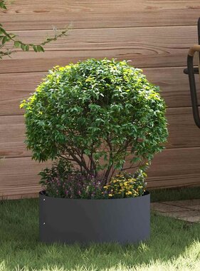 VidaXL Tuin Bloempot Antraciet 40 x 40 x 20 cm Koudgewalst staal