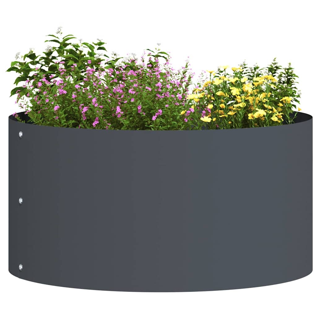 VidaXL Tuin Bloempot Antraciet 40 x 40 x 20 cm Koudgewalst staal