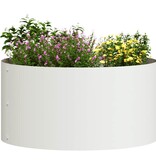VidaXL Tuin Bloempot Wit 40 x 40 x 20 cm Staal