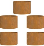 VidaXL Tuinplantbakken 5 pcs Bruin 30 x 30 x 20 cm Cortenstaal