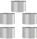 VidaXL Tuin Bloempot 5 pcs Zilver 30 x 30 x 20 cm Gegalvaniseerd staal