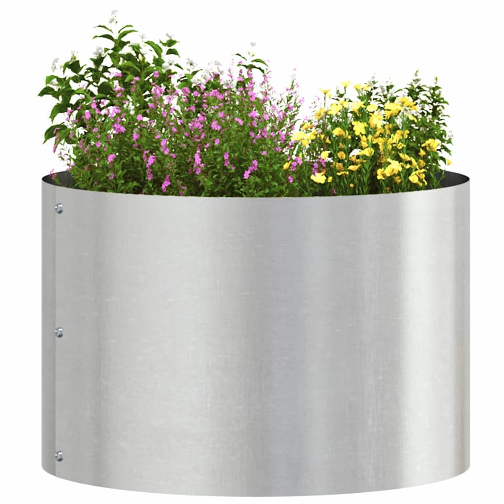 VidaXL Tuin Bloempot Zilver 30 x 30 x 20 cm Roestvrij staal
