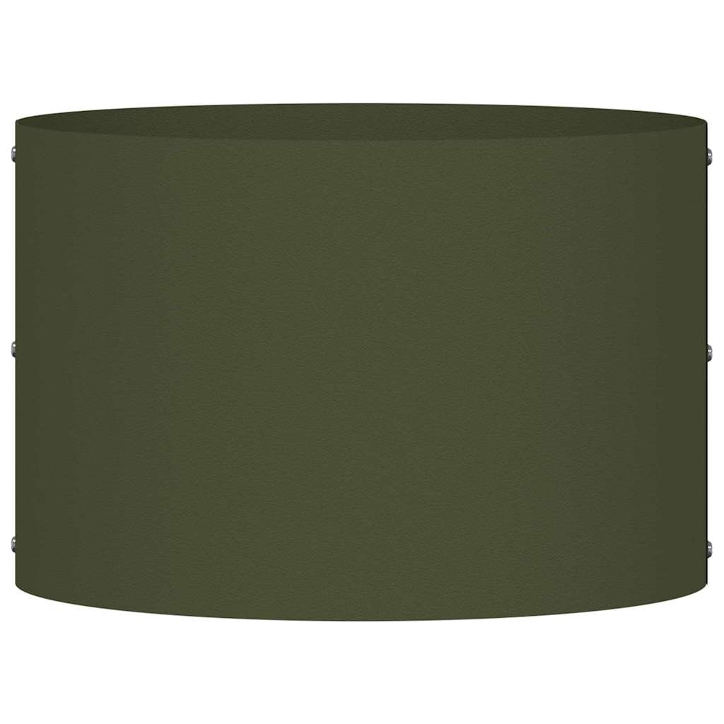 VidaXL Tuin Bloempot Olijf Groen 30 x 30 x 20 cm Koudgewalst staal