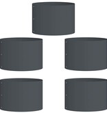 VidaXL Tuin Bloempot 5 pcs Antraciet 30 x 30 x 20 cm Koudgewalst staal