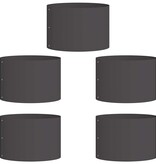 VidaXL Tuinplantbakken 5 pcs Zwart 30 x 30 x 20 cm Staal