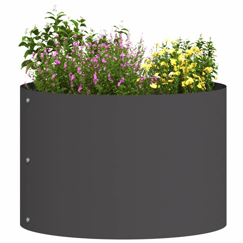 VidaXL Tuinplantbakken 5 pcs Zwart 30 x 30 x 20 cm Staal