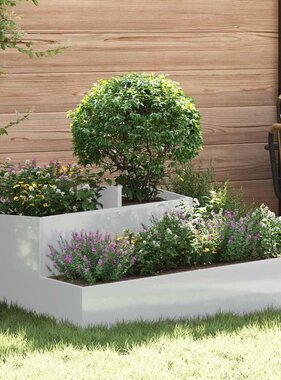 VidaXL Tuin Bloempot Zilver 100 x 100 x 50 cm Gegalvaniseerd staal