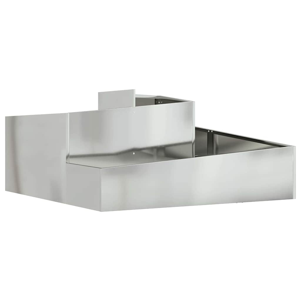 VidaXL Tuin Bloempot Zilver 100 x 100 x 50 cm Gegalvaniseerd staal