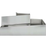 VidaXL Tuin Bloempot Zilver 100 x 100 x 50 cm Gegalvaniseerd staal