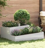 VidaXL Tuin Bloempot Zilver 100 x 100 x 50 cm Roestvrij staal