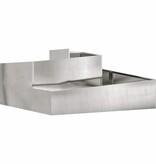 VidaXL Tuin Bloempot Zilver 100 x 100 x 50 cm Roestvrij staal