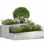 VidaXL Tuin Bloempot Zilver 100 x 100 x 50 cm Roestvrij staal