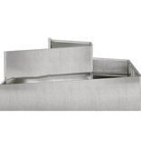 VidaXL Tuin Bloempot Zilver 100 x 100 x 50 cm Roestvrij staal