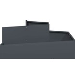 VidaXL Tuin Bloempot Antraciet 100 x 100 x 50 cm Koudgewalst staal