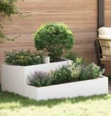 VidaXL Tuin Bloempot Wit 100 x 100 x 50 cm Koudgewalst staal