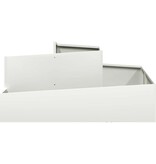 VidaXL Tuin Bloempot Wit 100 x 100 x 50 cm Koudgewalst staal