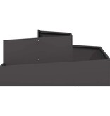 VidaXL Tuin Bloempot Zwart 100 x 100 x 50 cm Koudgewalst staal