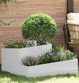 VidaXL Tuin Bloempot Zilver 80 x 80 x 50 cm Gegalvaniseerd staal