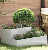 VidaXL Tuin Bloempot Zilver 80 x 80 x 50 cm Roestvrij staal