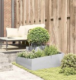 VidaXL Tuin Bloempot Zilver 80 x 80 x 50 cm Roestvrij staal