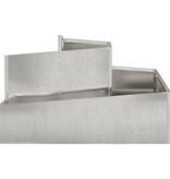 VidaXL Tuin Bloempot Zilver 80 x 80 x 50 cm Roestvrij staal