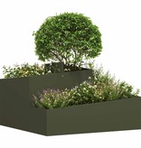 VidaXL Tuin Bloempot Olijf Groen 80 x 80 x 50 cm Koudgewalst staal