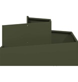 VidaXL Tuin Bloempot Olijf Groen 80 x 80 x 50 cm Koudgewalst staal